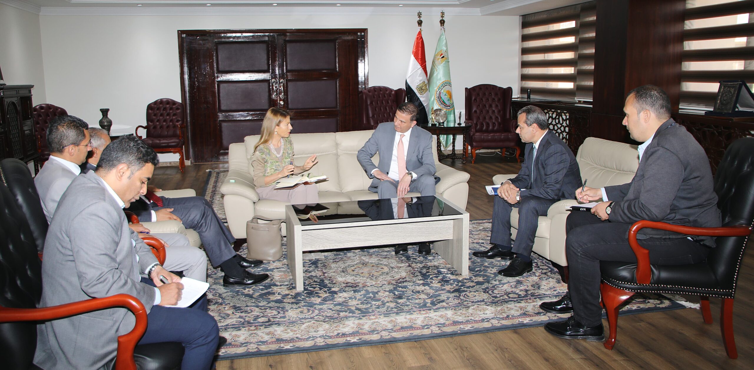 وزير الزراعة يبحث مع مدير ومكتب اليونسكو وممثل الفاو التعاون المشترك لتطوير المتحف الزراعي وحديقة الأسماك
